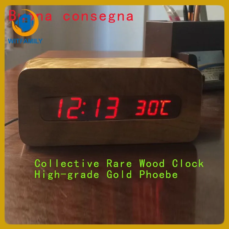 

Wood Desktop Led Digital Clock Multi-function Voice Control Silent Wooden Clock Luminous Bell Bedside Clock Desktop Decoration