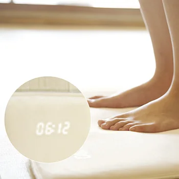 

Soft Carpet Alarm Clock LED Smart Digital Display Rug Battery Powered Electricity Clock Pressure Sensition Alert Blanket