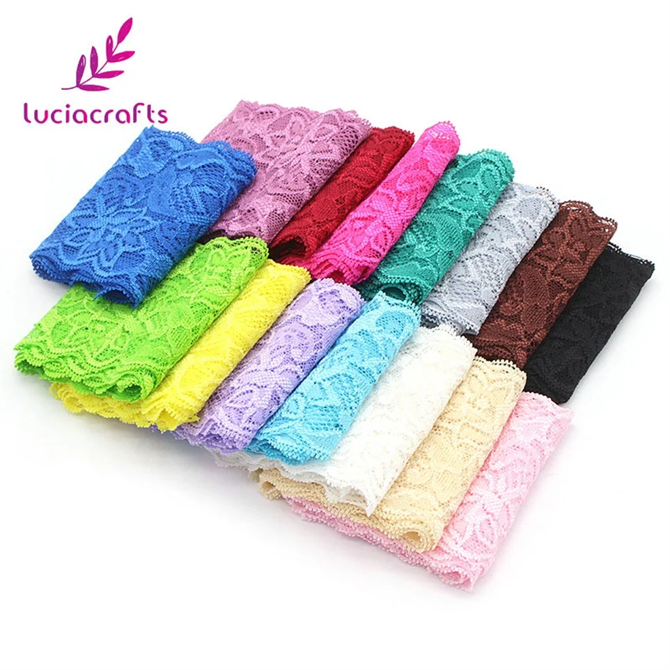 

Lucia crafts 2y/5y 8cm Flower Embroidery Lace Trim Fabric Ribbons Tape DIY Clothing Underwear Accessories R0201