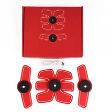 Умный EMS Электрический 2 цвета брюшной тонизатор мускулов беспроводной электрический стимулятор массажер с батареей фитнес для мышц инструменты 30