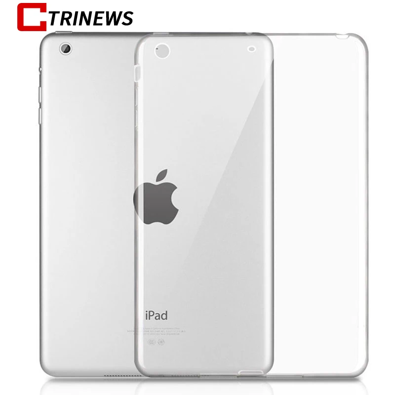

CTRINEWS Silicone Soft TPU Case For Apple iPad Air 1 Luxury Transparent Clear Tablets Cover For iPad Air Protective Case Coque