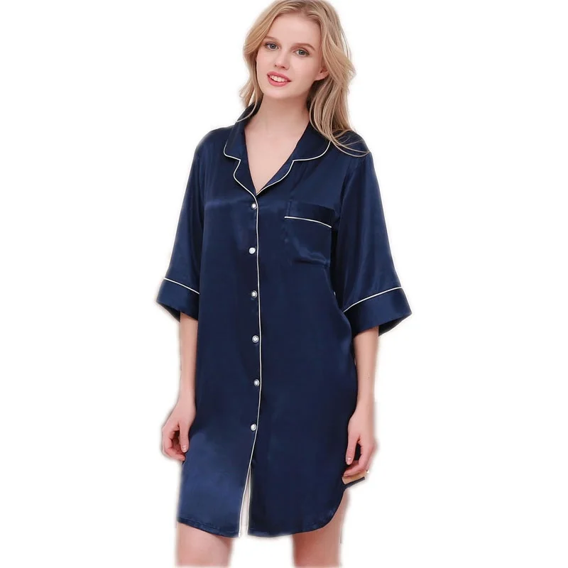 Wholesale-Women-Silk-Satin-Nightgown-Three-Quarter