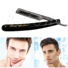 Профессиональная парикмахерская бритва с прямыми краями, бритва с золотыми долларами, складной нож для бритья волос