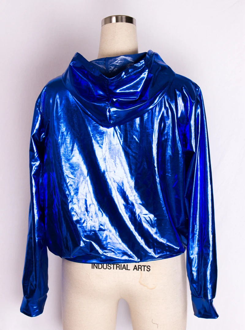 remarkable  Spring Autumn Women Bule bomber Jacket Stage Performance Wear paillette feminina casaco Hip Hop dan