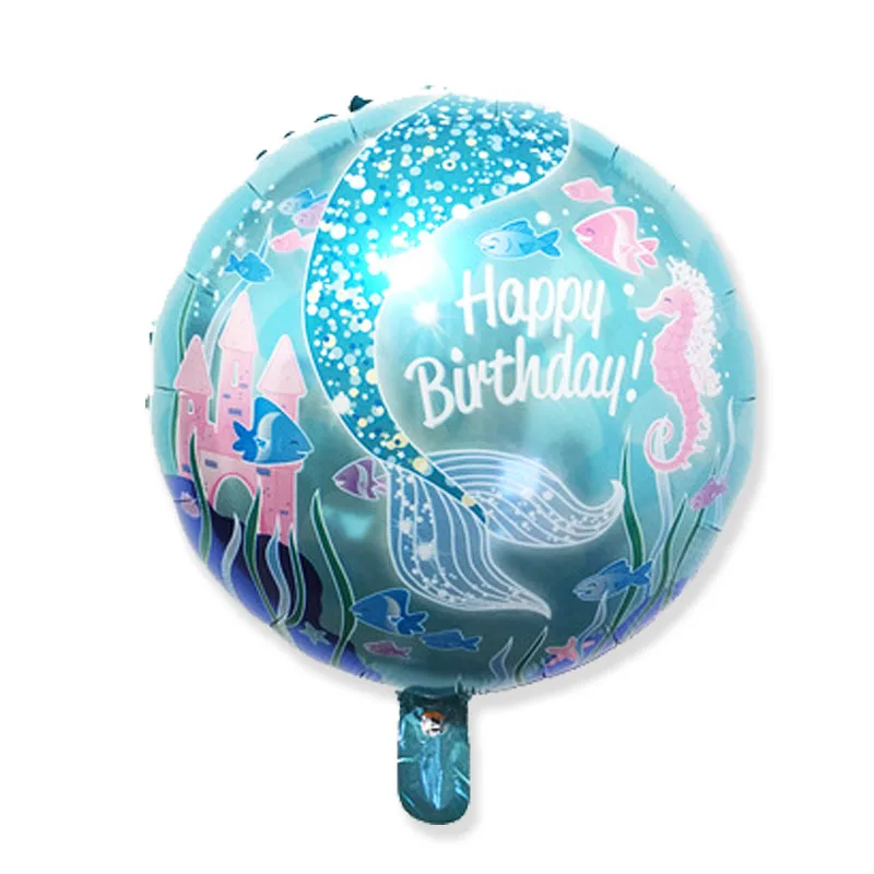 

5pc Mermaid Foil Balloons Ariel Cartoon Ballon for happy Birthday Balloon Globos Party Supplies Inflatable