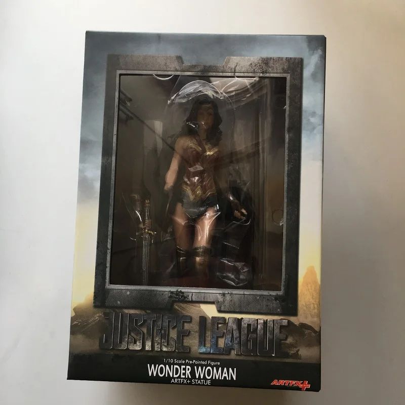 DC Heroes Wonder Woman фигурка игрушки кукла 19 см DC justice League ARTFX статуя Wonder Woman Коллекционная модель Фигурка Игрушки - Цвет: ww with box