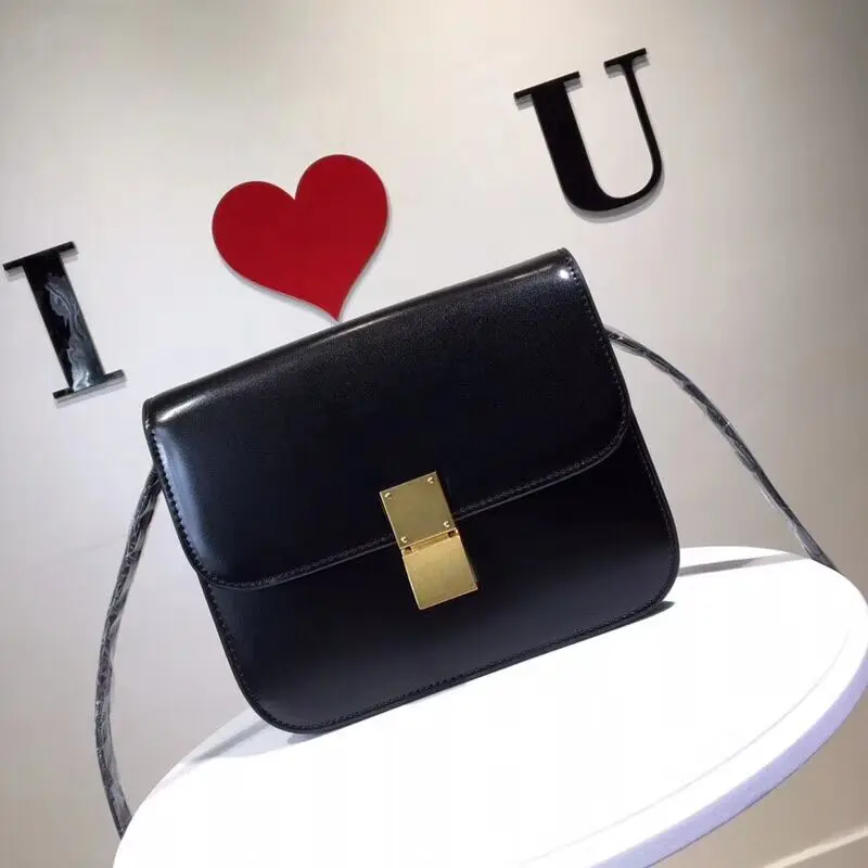 

New Women Classic Box cow Leather Messenger Bag Female Crossbody Small Flap Bags Famous design Shoulder lady bags