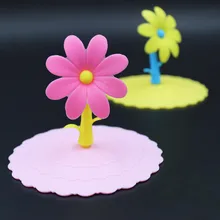 Герметичная, силиконовая крышка чашки супер милый цветок Форма пылезащитный многоразовый силикон крышка чашки изоляции крышка кухонные аксессуары