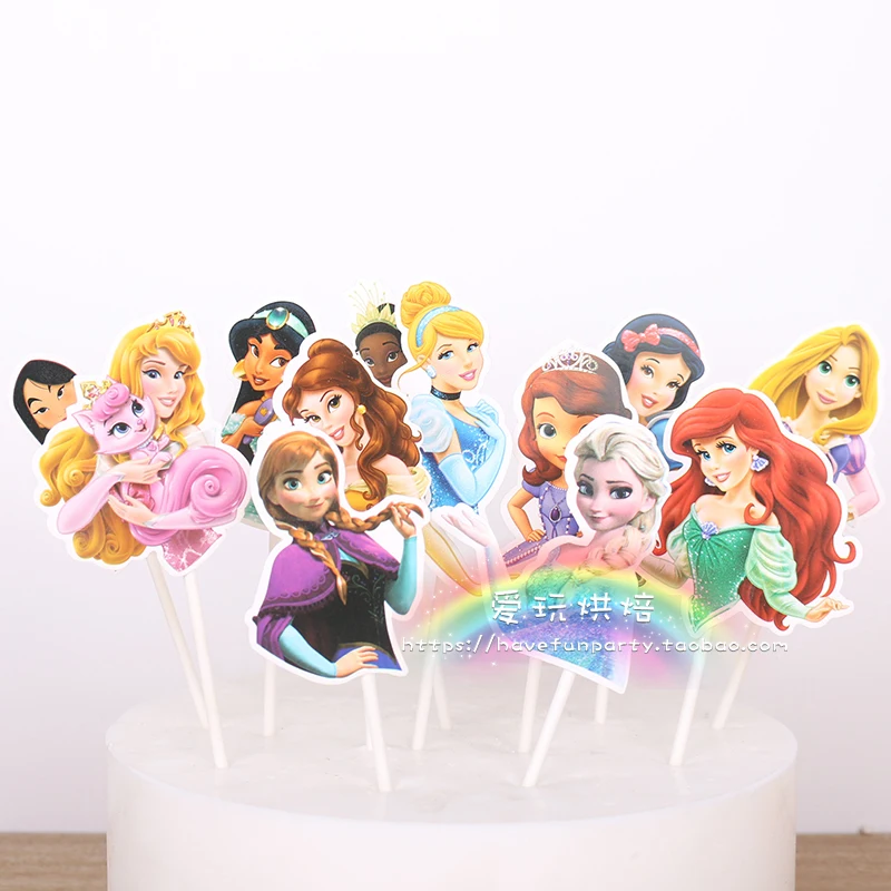 12 шт. принцесса/супергерой украшения для кексов Дети День рождения поставка торт декоративные аксессуары