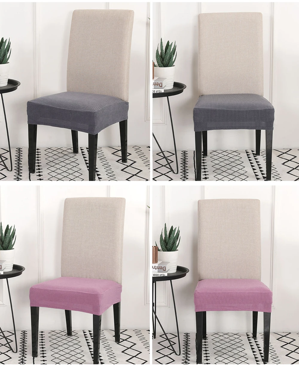 Spandex Chair Covers Dining Universal Black Short Chair Cover housse de chaise funda silla Super Coffee Elastic Seat Cover 1 PC (10)