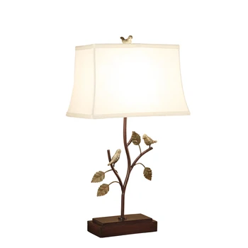 

American Country Birds Iron Table Lamps Bedrooms Bedside Lamps Creative Study Living Room Decoration