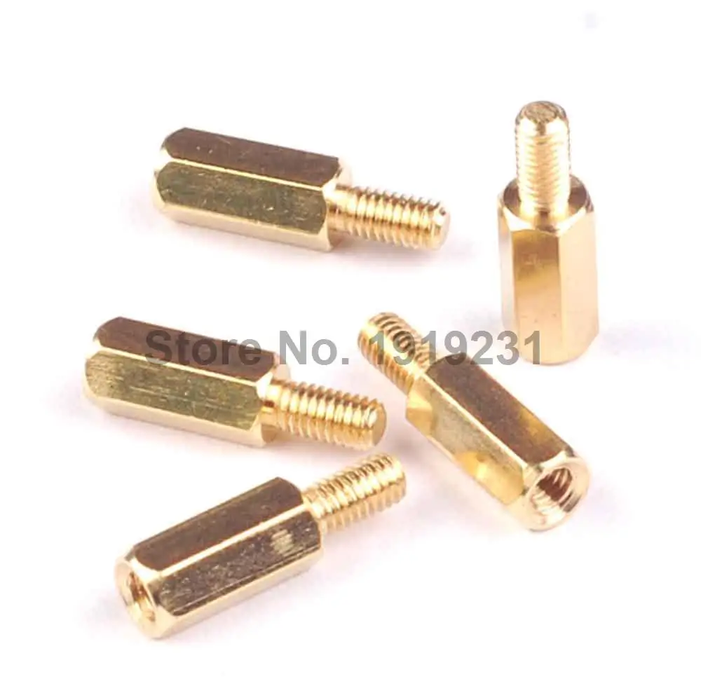 

50PCS/LOT 10+6 Copper Pillars Height M3 (Thread 6 mm)