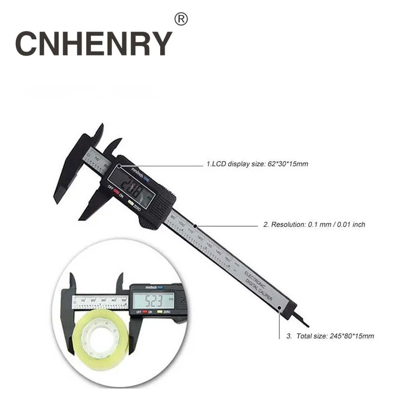0-150 мм 6 дюймов ЖК электронный измерительный цифровой Электронный штангенциркуль из углеродного волокна измерительный микрометр для ручного инструмента