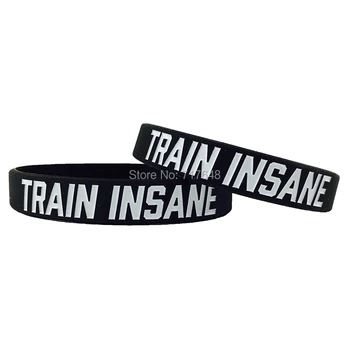 

100pcs TRAIN INSANE wristband silicone bracelets free shipping by FEDEX