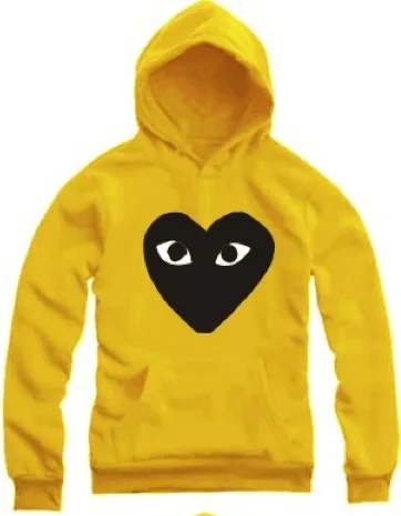 comme des garcons yellow hoodie