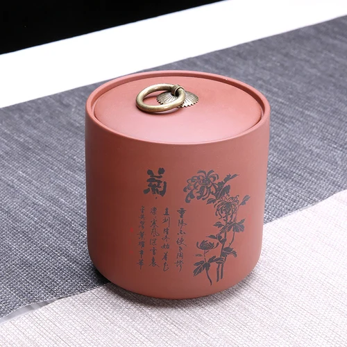 Yixing фиолетовый песок герметичный чайник Портативный бак фиолетовый; песок пуэр цветочный чай коллекция коробка - Цвет: --7