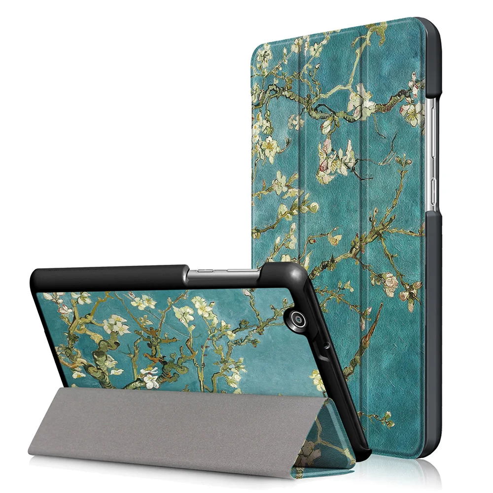 PC8005B_JONSNOW Protective Case for Huawei MediaPad T3 7 3G BG2-U01 Ultra Thin 3 fold Silk Texture Smart Sleep Stand Leather Cover