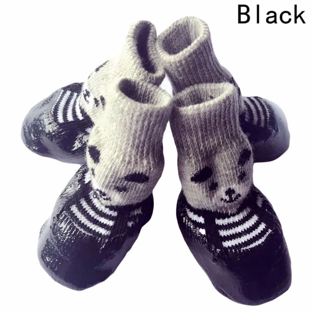4pcs set S M L Size Cotton Rubber font b Pet b font Dog Shoes Waterproof