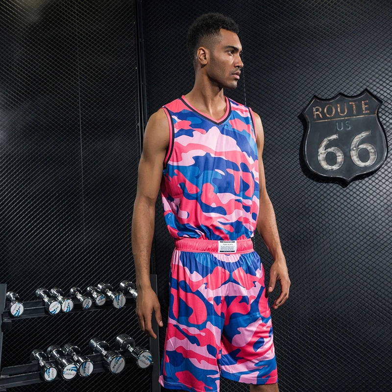 

New men Basketball shirt Uniform Sports Vest Jersey Shirt and Short Pants Suit Breathable Team Training Clothing YQX35