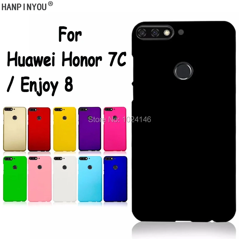 

For Huawei Enjoy 8 5.99" New Slim Matte Hard Plastic Case Candy Color Frosted Anti-fingerprint PC Cover For Huawei Honor 7C