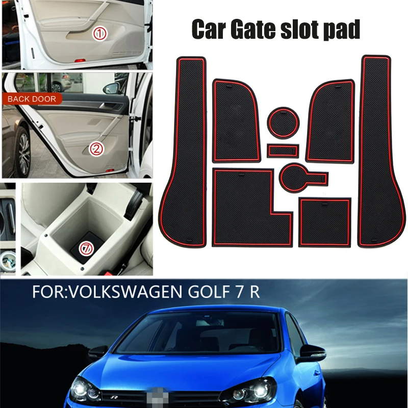 For VOLKSWAGEN GOLF 7 R Anti slip mat Anti-Slip gate slot door pad Interior decoration Gate slot pad Interior Door Pad 9pcs/set For VOLKSWAGEN GOLF 7 R Anti slip mat Anti-Slip gate slot door pad Interior decoration Gate slot pad Interior Door Pad 9pcs/set