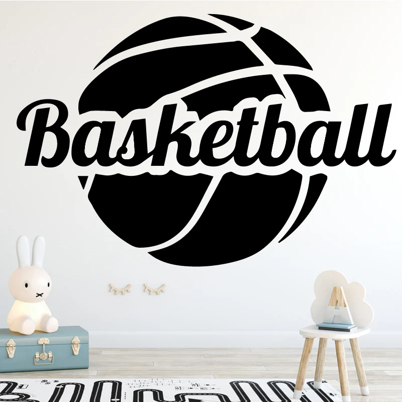 

Funny Basketball Fashion Art Wall Sticker for Boys Bedroom Indoor Stadium Home Decoration Accessories Adesivo De Parede