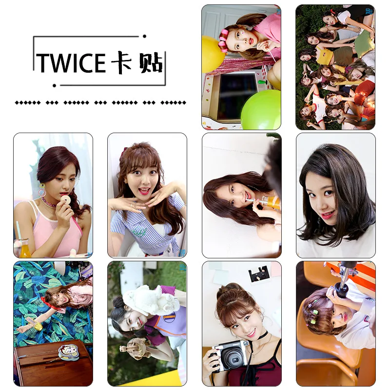 Mykpop Twice Likey Photo Album Crystal Sticker Kpop Items 10pcs Set Sa Action Figures Aliexpress