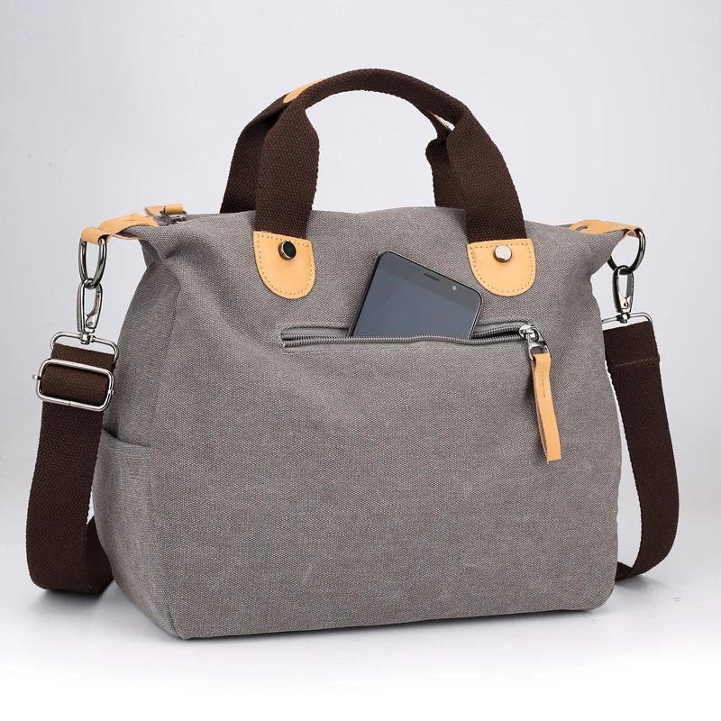 Janespri Women's Canvas Handbags High Quality Female Single Shoulder Bags casual totes Vintage Multi-pocket Ladies Totes Bolsas (32)