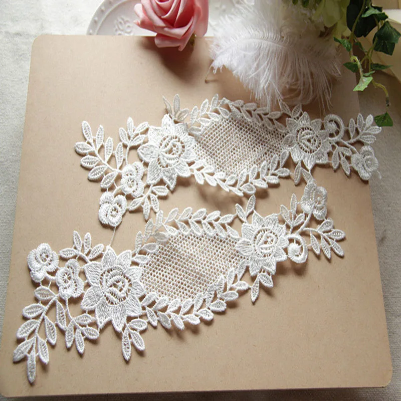 Ensemble Floral miroir blanc 6 pièces Motif Floral, Venise, dentelle