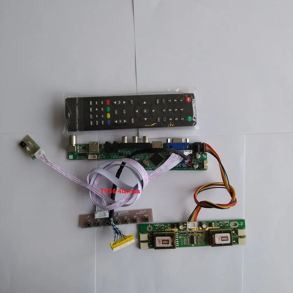 

for M170EG01 V1 HDMI LCD 30pin Resolution TV Controller Board Digital Signal 4 lamps 1280X1024 17" VGA AV VGA kit