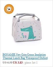 BONAMIE New Portable Thermal Bag Insulation Lunch Bag Women Man Oxford Cloth Picnic Food Cooler Bag Lancheira Bolsa Termica