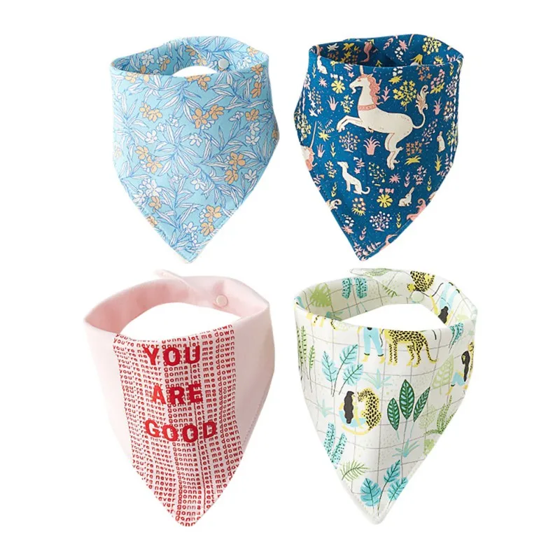 4PCS Cotton Bibs Baby Feeding Smock Infant Burp Cloths Cartoon Saliva Towel Baby Eating Accessory Soft Baby Stuff 4PCS Cotton Bibs Baby Feeding Smock Infant Burp Cloths Cartoon Saliva Towel Baby Eating Accessory Soft Baby Stuff