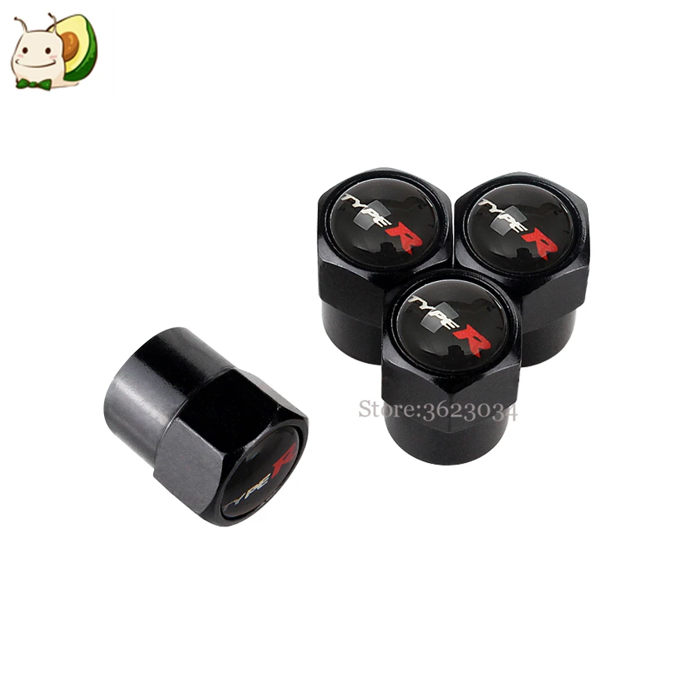 

Tire Valve Caps Wheel Stem Cover Type R Logo for Honda Jazz Fit Civic Accord Elysion Insight Auto Styling Metal Accessories