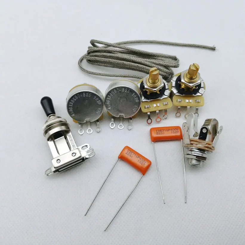 

Guitar Potentiometer CTS 500K Copper shaft Custom LP&SG Wiring Kit for CDE 716P .022 400V Orange Drop Cap / Set