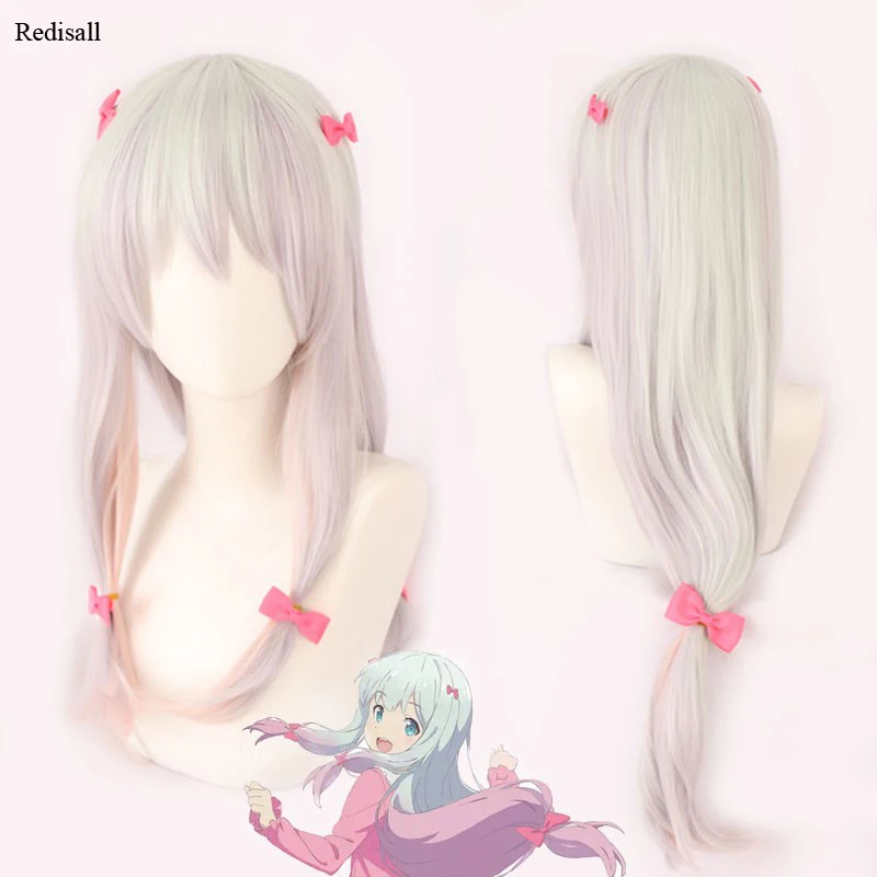 

Izumi Sagiri Cosplay Synthetic Hair Wig Anime Eromanga Sensei Role Playing Hair Halloween Wig Cap Accessory