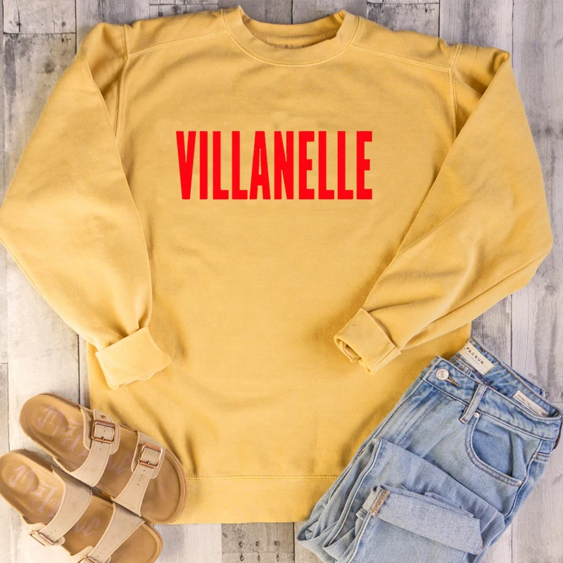 

Villanelle Sweatshirt Killing Eve Women Hoodies Pullover Harajuku Streetwear Crewneck Long Sleeve Tops Plus Size Drop Shipping