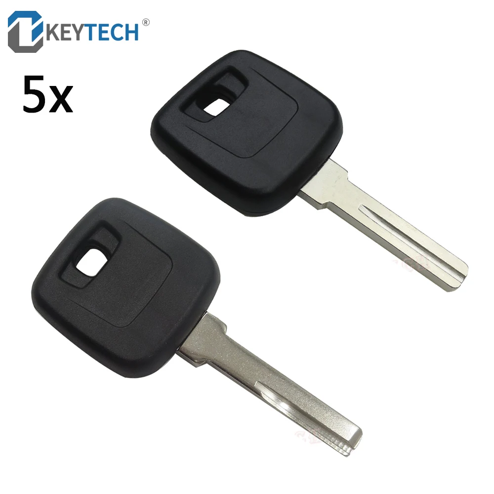 OkeyTech 5 шт. сменный ключ-транспондер подходит для VOLVO S40 V40 S60 S80 XC70 ключ пустой HU56R/NE66 лезвие автомобильный чехол для ключей