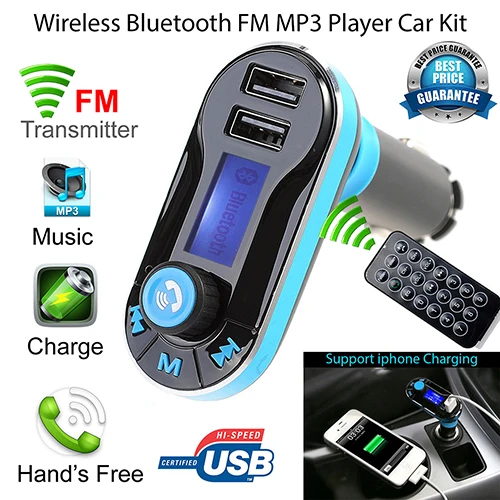 

Hot Wireless Bluetooth FM Transmitter MP3 Player Car Kit Charger for iPhone Samsung