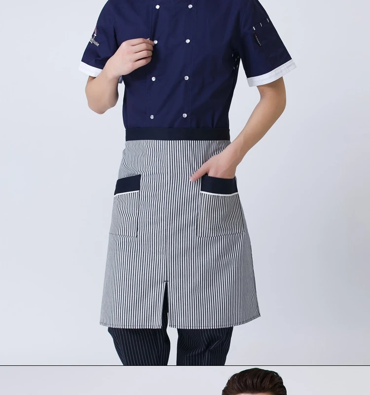 Новое поступление шеф-повар рабочая одежда с короткими рукавами для взрослых Лето отель Рабочая Униформа Повар куртка Рабочая одежда