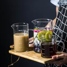 1 шт. многофункциональное высококачественное стекло с высоким боросиликатным молочным стеклом 350/500/1000 мл емкость утолщенная мерная чашка