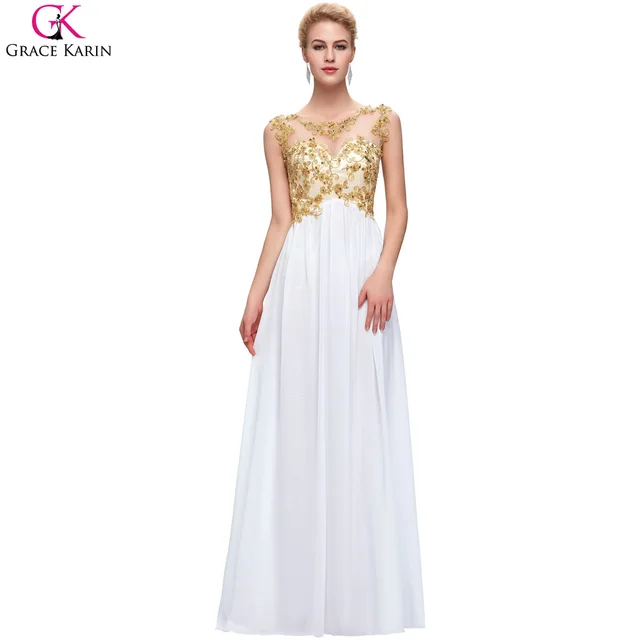 Transparent White Prom Dress
