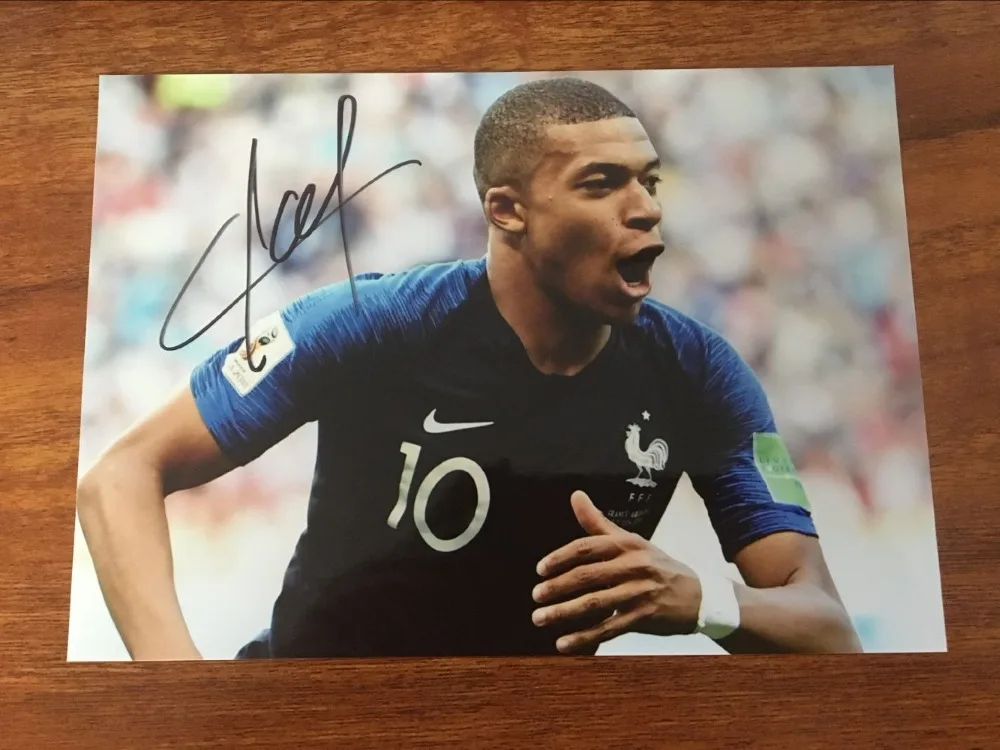 

signed Kylian Mbappe autographed photo 5*7 World Cup Russia 2018 ZZ