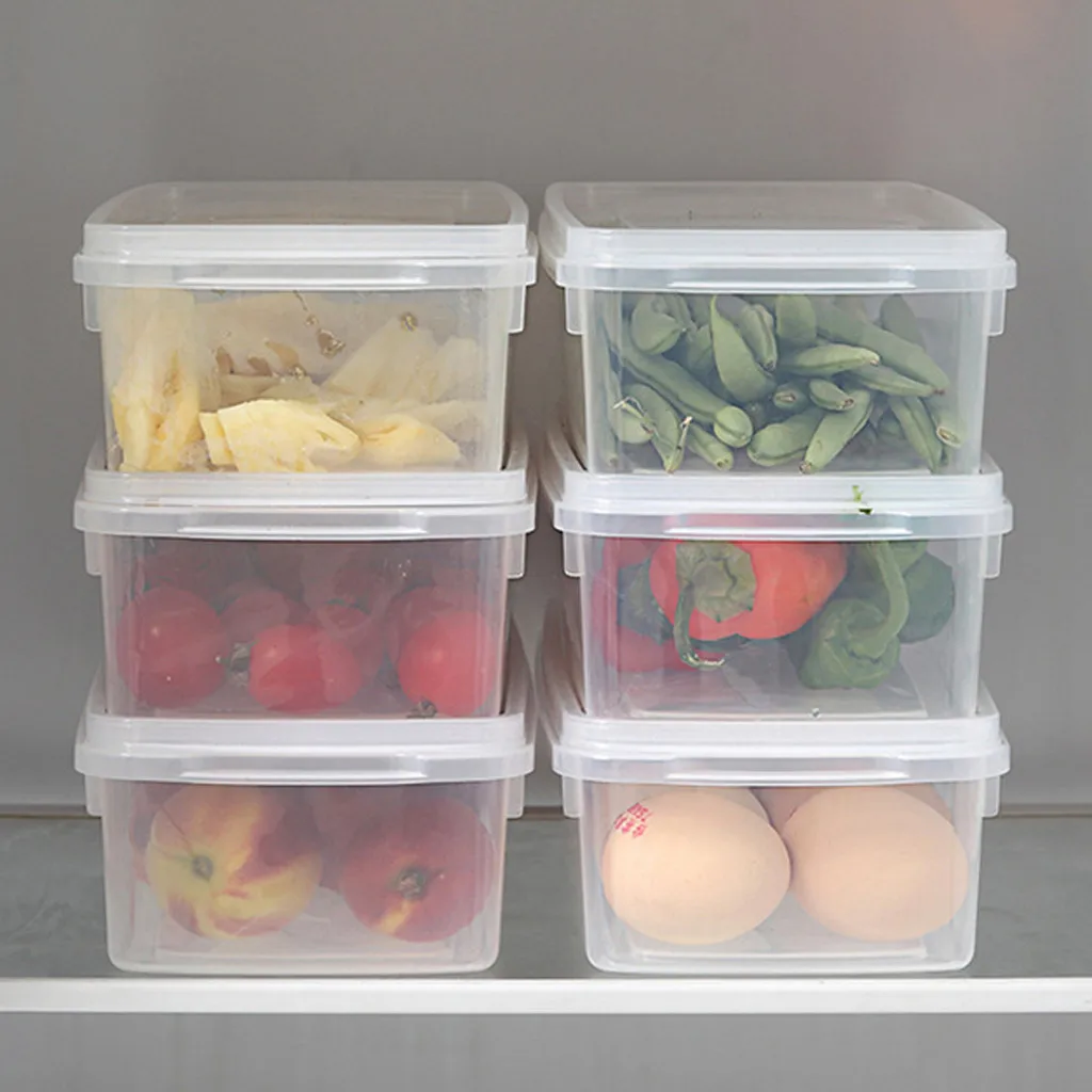 

Kitchen Transparent Plastic Storage Box Grains Beans Fruit Storage Container Sealed Food Container Refrigerator Storage
