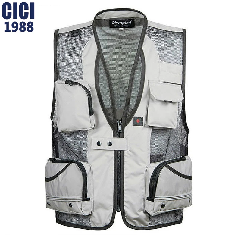 Large size XL 5XL New Arrival Men's Multi Pocket vest, photography vest