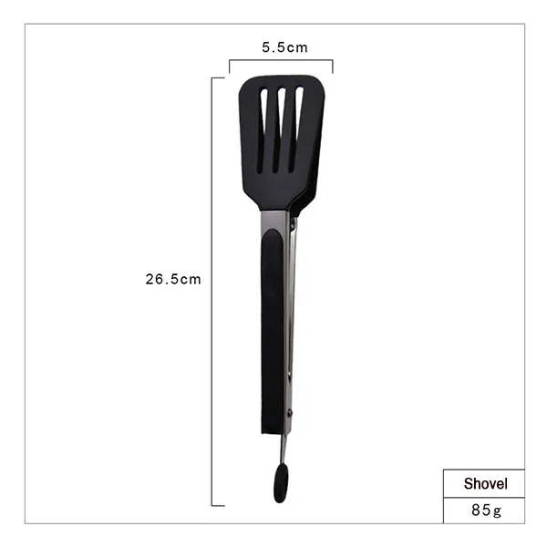 Shovel Щипцы для барбекю зажим из нержавеющей стали нейлоновая ручка щипцы для барбекю зажимы зажим кухонный инструмент салат мясо кухонные щипцы теплопосуда 1 шт - Цвет: Shovel