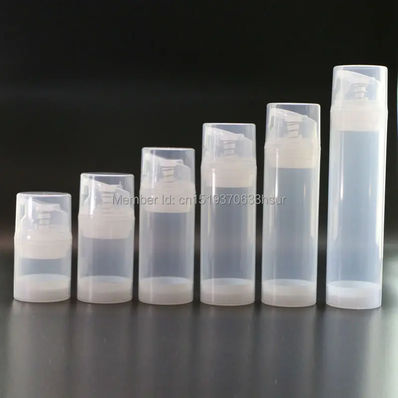 Makeup Tools Transparent Essence Pump Plastic Airless Bottles For Lotion Shampoo Bath Cosmetic Container 10Pcs/Lot