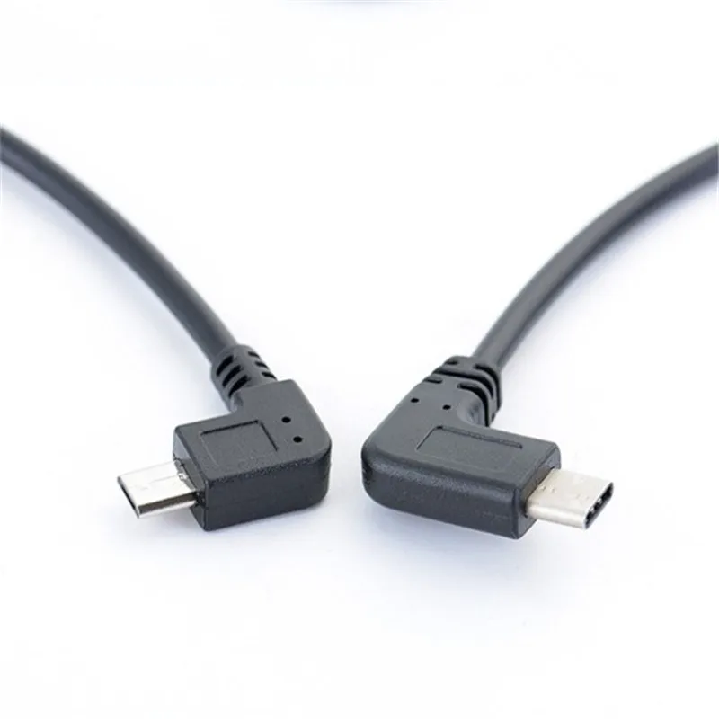 รูปสินค้า สายชาร์จ USB-C ถึง Micro USB 90 องศา ทนทาน ใช้งานง่าย