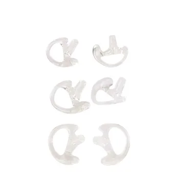 

White Silicone Earmolds Ear Mold Earloop Earbud for Walkie Talkie Radio Acoustic Air Tube Earphone Headphone Headset S/M/L Size