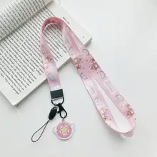 Cardcaptor Сакура Тоторо Единорог Улица Сезам шаблон телефон ремешок на шею для камеры ID карты повесить веревку брелок