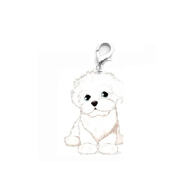 newest bichon frise mini pet cat dog jewelry pendant tags alloy